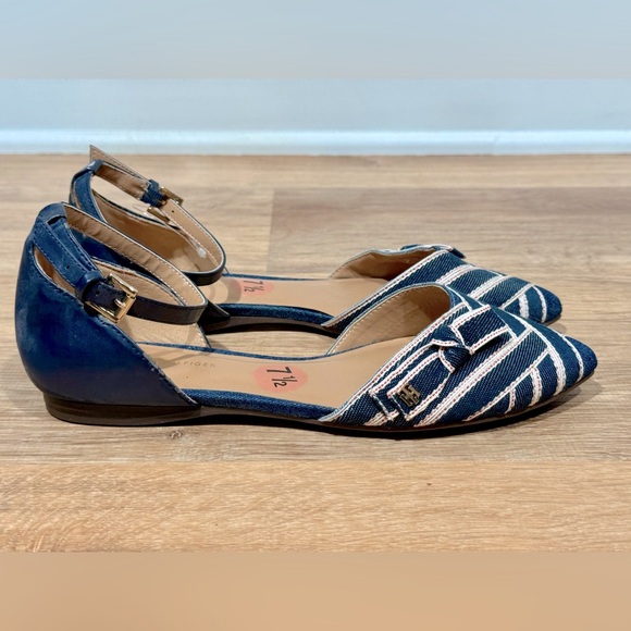 Tommy Hilfiger Shoes - NEW TOMMY HILFILGIER NANCEE D'ORSAY STRIPED CANVAS FLATS SIZE 7.5